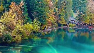 Blausee , Swiss ???????? # #travel #love #foryou #swissmountain #swisscanton #shortsfeed # #beach [1080p]