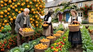 Peaceful Mountain Village Life | A Day of Fresh Harvest, Feeding Animals & Simple Living