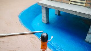 Building a Mini Pig Farm Above a Koi Pond part 41 #viral #fyp #DIY