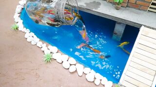 Building a Mini Pig Farm Above a Koi Pond part 43 #viral #fyp #DIY