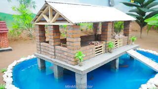 Building a Mini Pig Farm Above a Koi Pond part 45 #viral #fyp #DIY