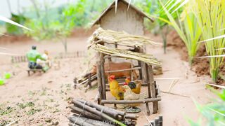 Building a Mini Pig Farm Above a Koi Pond part 46 #viral #fyp #DIY
