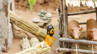 Building a Mini Pig Farm Above a Koi Pond part 47 #viral #fyp #DIY