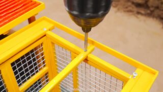 Building a Mini Pig Farm Above a Koi Pond part 80 #viral #fyp #DIY