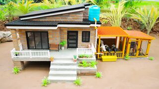 Building a Mini Pig Farm Above a Koi Pond part 85 #viral #fyp #DIY