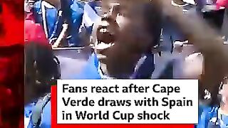 Fans react after Cape Verde draws with Spain in World Cup shock