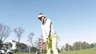 The Shy Snow Woman and the Cursed Ring - woman playing golf | Trending HD Video