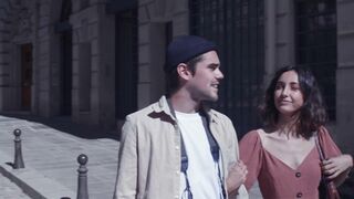 Travelon - couple happily walking in a sidewalk | Trending HD Video