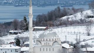 Olympic Winter Games Milano Cortina 2026 - snowy mosque landscape with winter hillside | Trendi