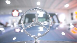 Cartier - close up of mercedes benz emblem in showroom | Trending HD Video