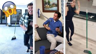 Standing Broom Challenge TIK TOK