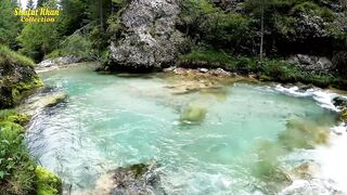 A River Flowing Through Rock Boulders 8k video _ Beauty In nature 8k video _ nature beauty hd video