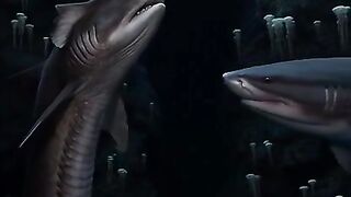 Frilled Shark vs Goblin Shark | Epic Deep-Sea Battle | BBC Earth Style Documentary