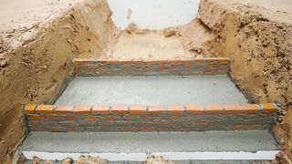 Mini Tractor Science Project Builds a Strong Concrete part 10 #viral