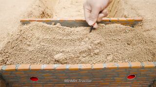 Mini Tractor Science Project Builds a Strong Concrete part 14 #viral