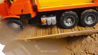 Mini Tractor Science Project Builds a Strong Concrete part 23 #viral