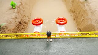 Mini Tractor Science Project Builds a Strong Concrete part 24 #viral