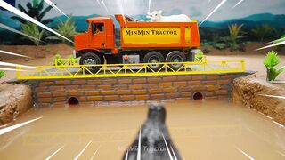 Mini Tractor Science Project Builds a Strong Concrete part 25 #viral