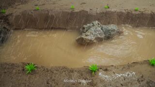 Mini Tractor Science Project Builds a Strong Concrete part 27 #viral