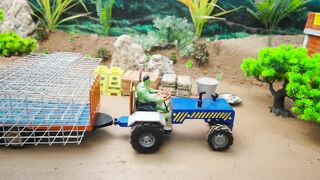 Mini Tractor Science Project Builds a Strong Concrete part 32 #viral