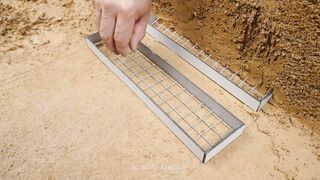Mini Tractor Science Project Builds a Strong Concrete part 35 #viral