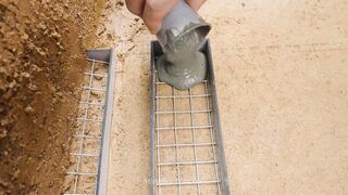 Mini Tractor Science Project Builds a Strong Concrete part 36 #viral