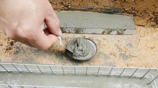 Mini Tractor Science Project Builds a Strong Concrete part 38 #viral