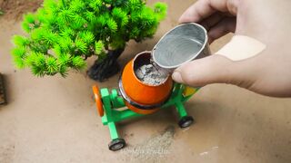 Mini Tractor Science Project Builds a Strong Concrete part 4 #viral