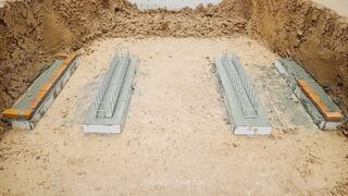 Mini Tractor Science Project Builds a Strong Concrete part 40 #viral