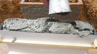 Mini Tractor Science Project Builds a Strong Concrete part 42 #viral