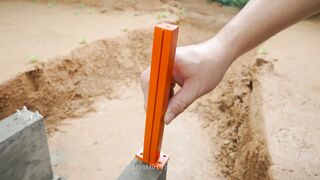 Mini Tractor Science Project Builds a Strong Concrete part 48 #viral