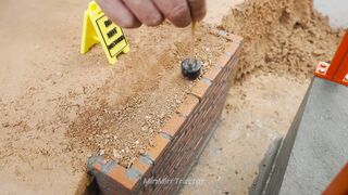 Mini Tractor Science Project Builds a Strong Concrete part 51 #viral