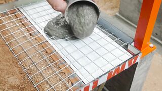 Mini Tractor Science Project Builds a Strong Concrete part 52 #viral