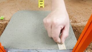 Mini Tractor Science Project Builds a Strong Concrete part 54 #viral