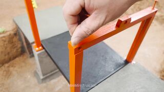 Mini Tractor Science Project Builds a Strong Concrete part 57 #viral