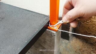 Mini Tractor Science Project Builds a Strong Concrete part 59 #viral