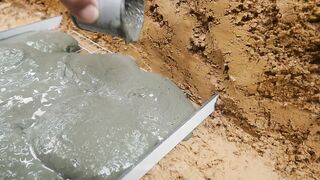 Mini Tractor Science Project Builds a Strong Concrete part 6 #viral