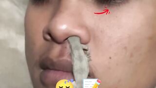 A Gecko Climbed Into His Nostril... No Reaction!