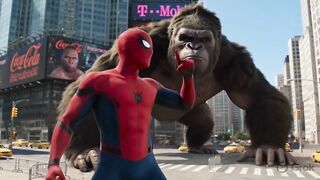 Spider-Man vs King Kong: Epic 6-Minute Daytime Battle in New York City! (Fan Animation)