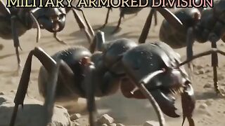 Giant ant army vs Armored Military division.