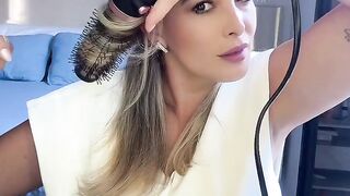 Blow dry/ outward