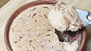 Delicious sweet dish with bread