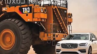???? Giant CAT Mining Truck vs Volvo SUV – You Won't Believe the Ending! ???????? #Shorts
