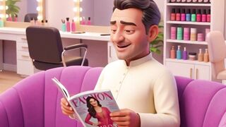 Funny Story | He Forgot His Own Wife After Beauty Parlour Makeup ???? | #shorts #viral #cartoon