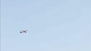 Airplane flying