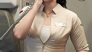 Pramugari Cantik Super Air Jet Lagi Announcement dalam Pesawat