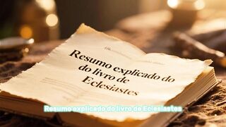 Resumo explicado do livro de Eclesiastes 1 e 2