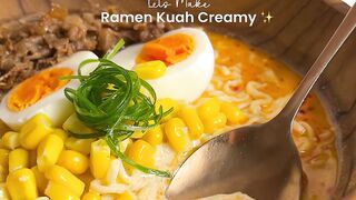 Rahasia Ramen Kuah Creamy ala Resto Pakai Mi Telur! ????✨