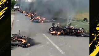 motor dibakar