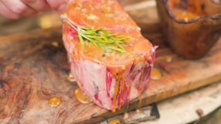 Cooking the Perfect Tomahawk Steak on a Heated Forest Rock Compilation - Cook Loop